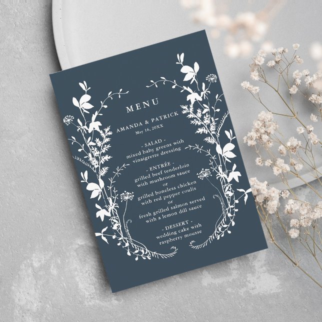 Menu Marinho Silhouette Wreath Silhouette (Criador carregado)