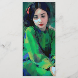 Menu Menina em vestida verde