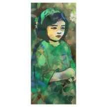 Menina em vestida verde