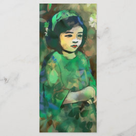 Menu Menina em vestida verde