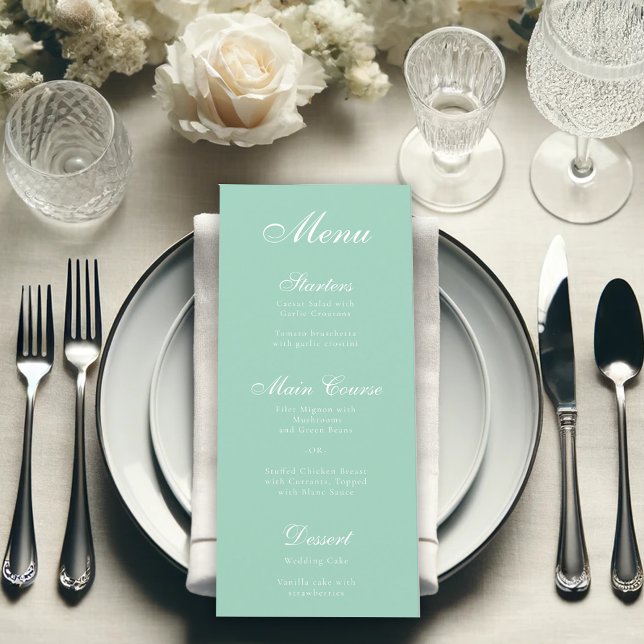 Menu Menta Simples Branco Script Caligrafia Elegante Ve (Criador carregado)