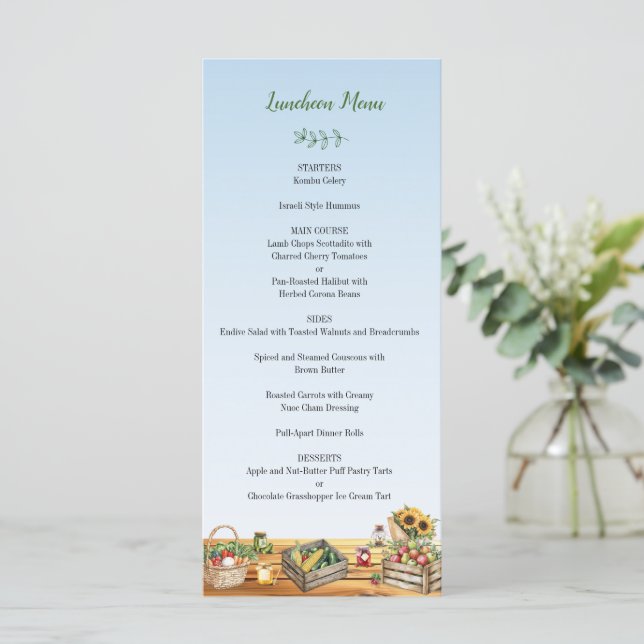 Menu Mercado dos agricultores, fresco do Chá de panela  (Em pé/Frente)