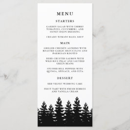 Menu Mesa branca preto minimalista