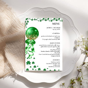 Menu Mesa de Casamento de Dia de São Patrício Minimalis