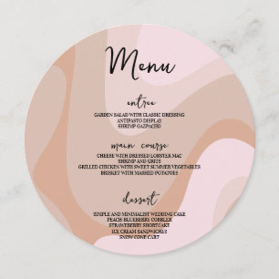 Menu Mesa de Círculo de Casamento de Pastel de Onda Ret
