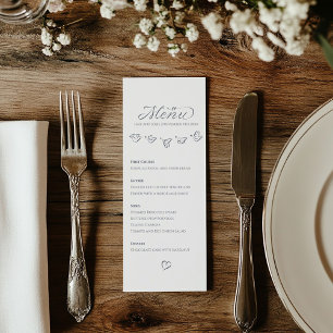 Menu Mesa moderna elegante de aves voadoras azuis