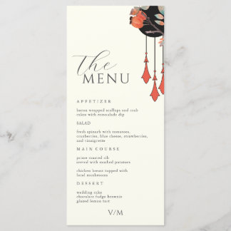 Menu Midnight Autumn Wedding Invitation Wedding