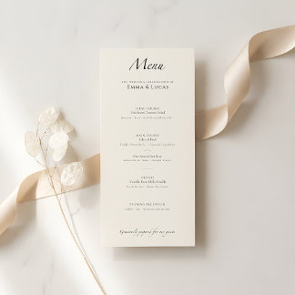 Menu Minimal Modern Luxury | Elegant Black & White