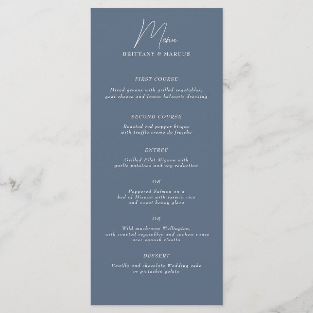 Menu Minimalista de Baixo Nível (Frente)