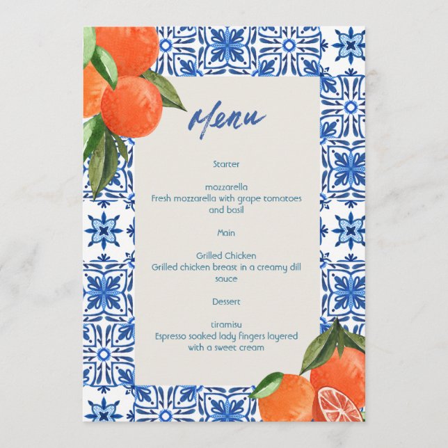 Menu Minimalista Moderno (Frente)