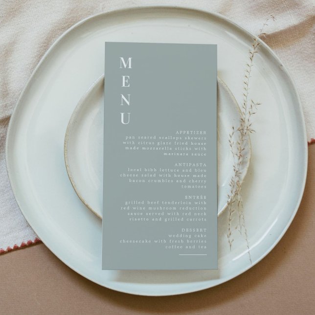 Menu Minimalista Moderno do NINA Sage Green Boho (Criador carregado)
