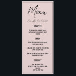 Menu Mínimo Rosa Dusty<br><div class="desc">Um design minimalista refinado de cor-de-rosa empoeirado — onde a simplicidade moderna encontra o luxo silencioso. Tons suaves,  linhas limpas,  e uma fonte elegante criam um eterno,  estética subestimada. Perfeito para casais que apreciam sofisticação sutil e elegância contemporânea.</div>