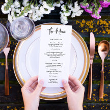 Menu Mínimo Simples, Script Clássico Preto