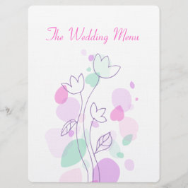 Menu Minúsculas de pétalas de flores modernas gráficas