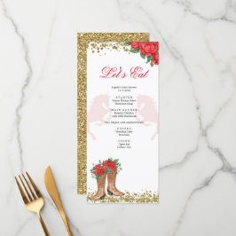 Menu Mis Quince rosa vermelha Mexicano