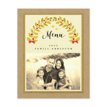 menu modelo do janto de Natal Rústico