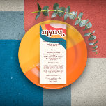 Menu Modern Boho Groovy Retro 70s Casamento Arco-Íris<br><div class="desc">Menu Casamento Arco-Íris Moderno Boho Groovy Retro 70s</div>
