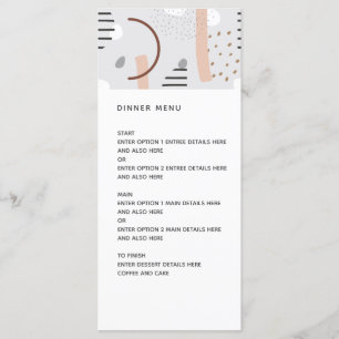 Menu Modern Memphis Formas De Casamento De Padrão De Ta