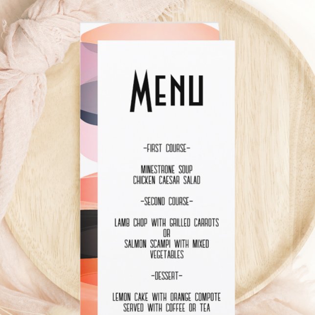 Menu Modern Retro Bold e Edgy Wedding (Criador carregado)