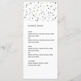 Menu Modern Terrazzo Pattern Wedding