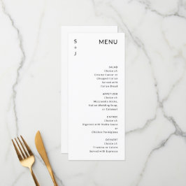 Menu Modern Wedding