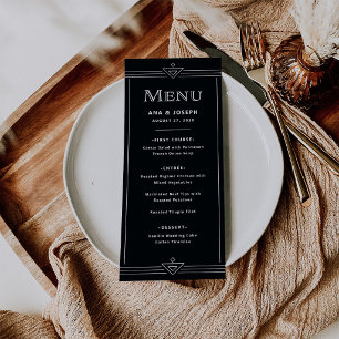 Menu Moderno Deco Preto Rico