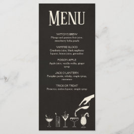 Menu moderno do coquetel do meio século das bruxas