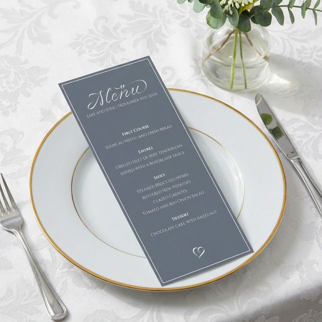 Menu moderno elegante de mesa de quadro fino (Modern elegant thin frame table menu.)
