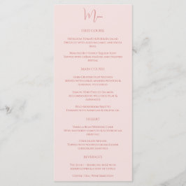 Menu Moderno Elegante Mínimo Esmagador Rosa Romeu Julie