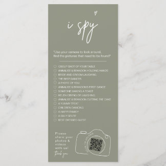 Menu Moderno Minimalista Eu espio jogo de casamento Com