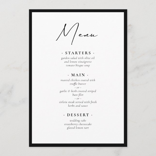Menu Moldura Moderna e Elegante (Frente)