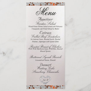 Menu Monograma, Fita e Largura - Casamento de Cobre