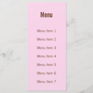Menu Monograma moderno - rosa e Brown