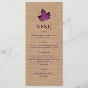 Menu Monograma Roxo Burlap