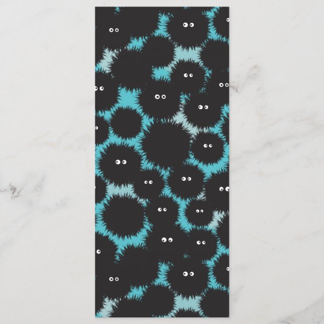 Menu Monstros engraçados e pretos (Frente)