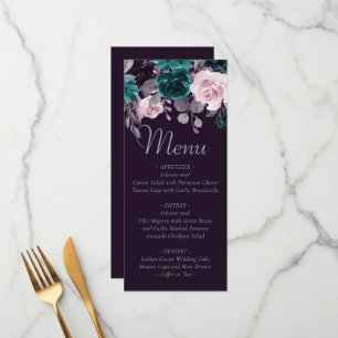 Menu Moody Boho   Púrpura de beringela escura e terra d