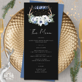 Menu Moon Crystals Flores Boho Casamento Metafísico