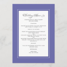 Menu Muito Peri & White Wedding Modern Chic Elegant