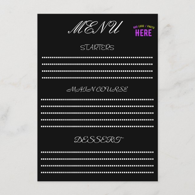 MENU NA MODA MODERNO PERSONALIZÁVEL NEGRO VERIFICADO CO (Frente)