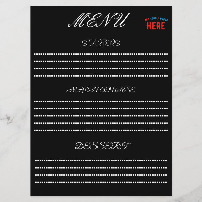 MENU NA MODA MODERNO PERSONALIZÁVEL NEGRO VERIFICADO CO (Frente)