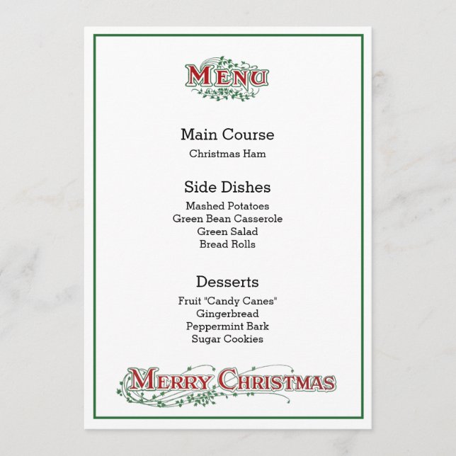 Menu Natal (Frente)