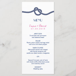 Menu Náutico de Casamento Clássico de Casando Simp