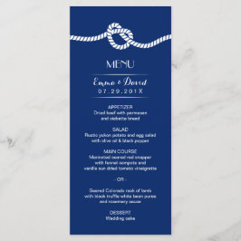 Menu Náutico de Casamento do Casando Azul marinho