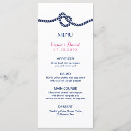 Menu Náutico de Casamento Elegante do Casando