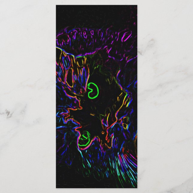 Menu Neon Glow Cat Bookmark (Frente)