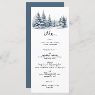 Menu Neve no Amor Floresta de Pinheiros de inverno