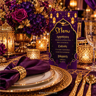 Menu Noites Árabes | Festa Aladdin | Marroquino