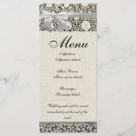 Menu Noiva Antiga Renda Linho Branco Clássico Bonito