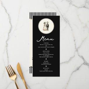 Menu Noiva Esqueleto de Desenho Animado + Cardápio de C