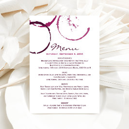 Menu Noivado com Mancha de Vinho Tinto Rústico